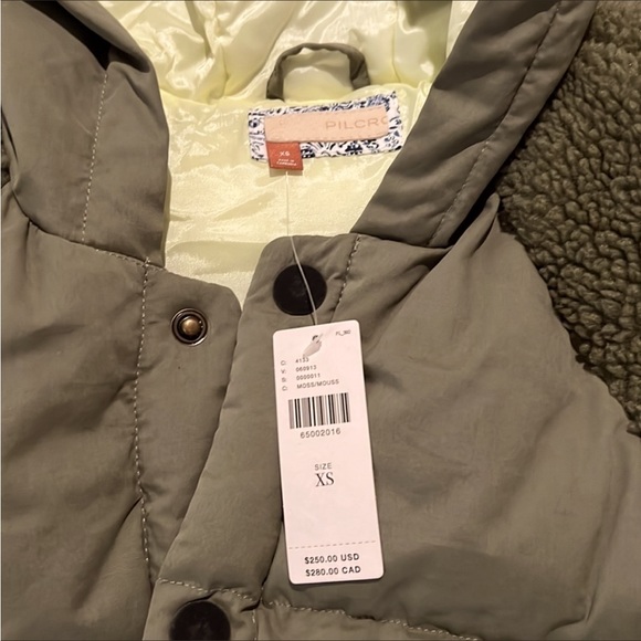 NWT Pilcro Anthropologie puffer teddy sherpa jacket coat - Picture 5 of 7